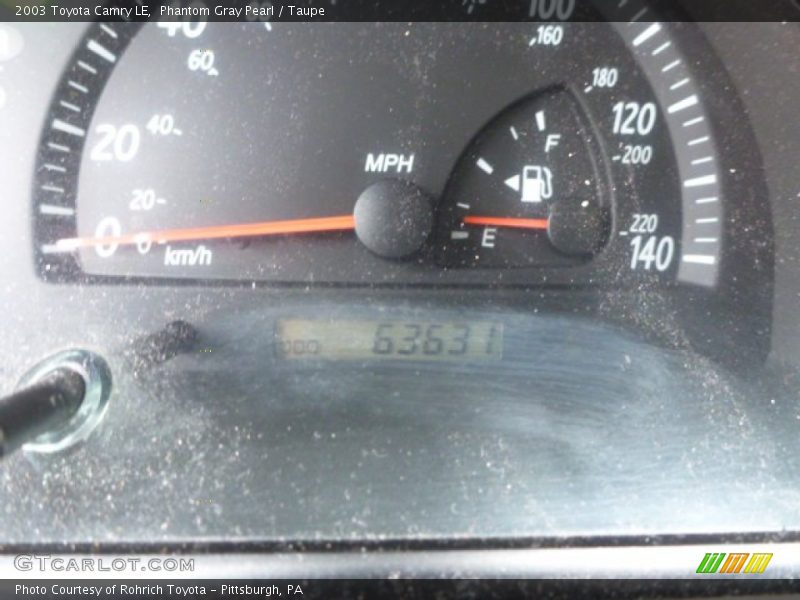 Phantom Gray Pearl / Taupe 2003 Toyota Camry LE