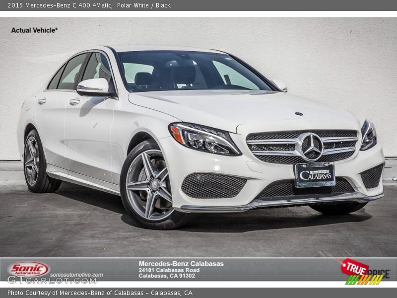 Polar White / Black 2015 Mercedes-Benz C 400 4Matic