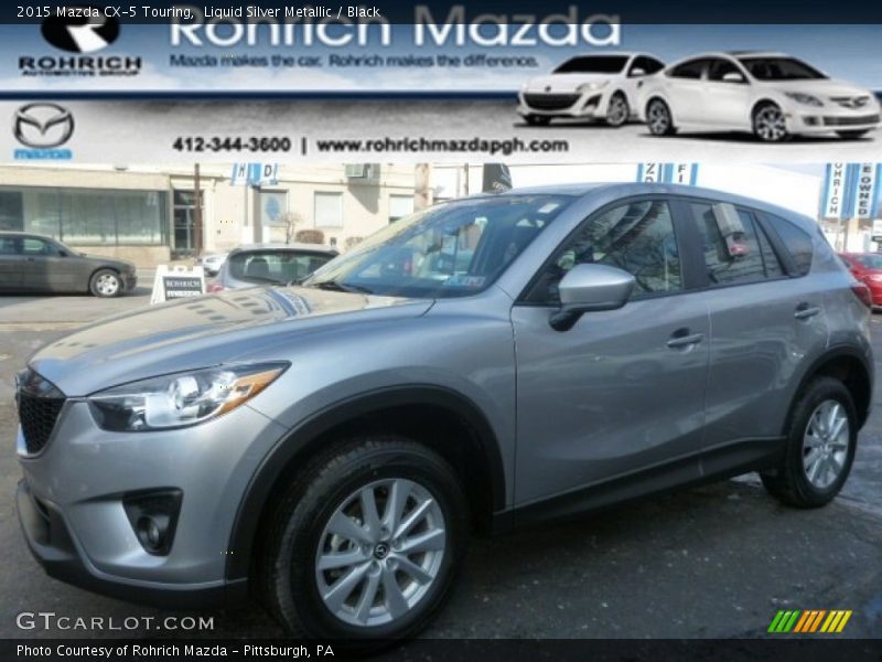 Liquid Silver Metallic / Black 2015 Mazda CX-5 Touring