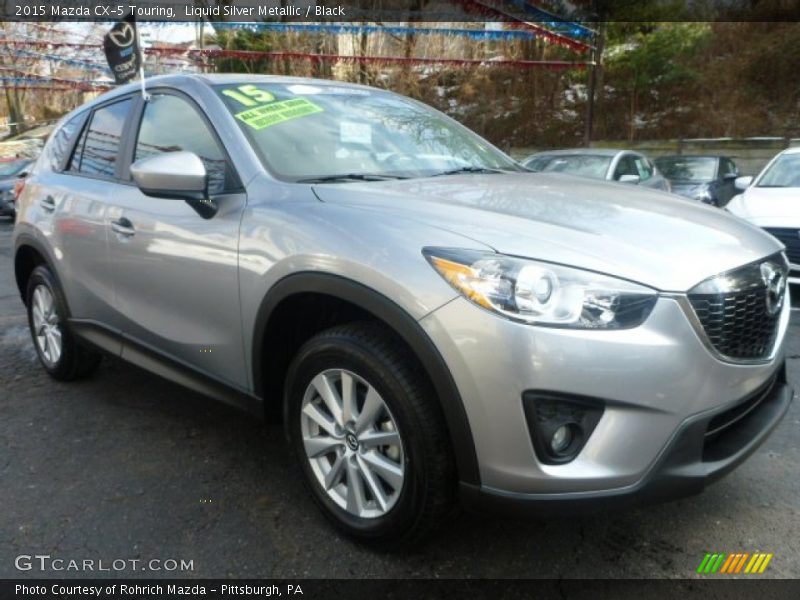 Liquid Silver Metallic / Black 2015 Mazda CX-5 Touring
