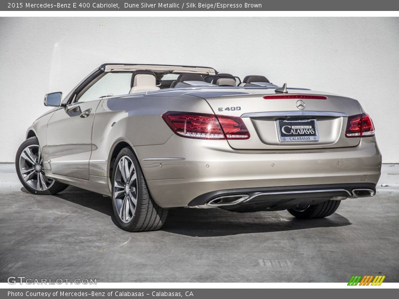 Dune Silver Metallic / Silk Beige/Espresso Brown 2015 Mercedes-Benz E 400 Cabriolet