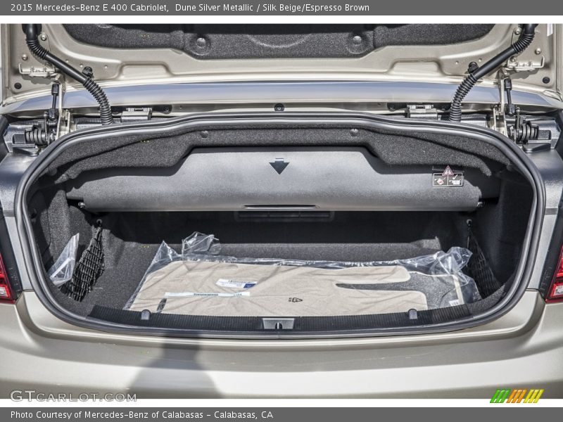 Dune Silver Metallic / Silk Beige/Espresso Brown 2015 Mercedes-Benz E 400 Cabriolet