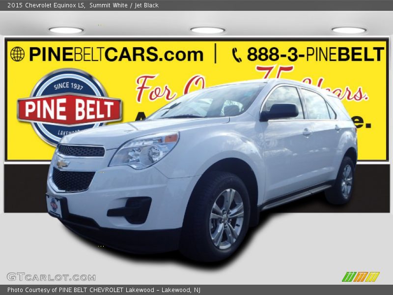 Summit White / Jet Black 2015 Chevrolet Equinox LS