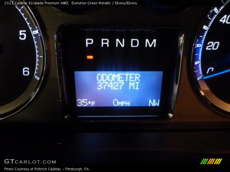 Evolution Green Metallic / Ebony/Ebony 2011 Cadillac Escalade Premium AWD