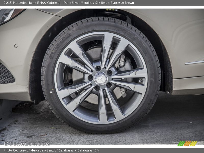 Dune Silver Metallic / Silk Beige/Espresso Brown 2015 Mercedes-Benz E 400 Cabriolet