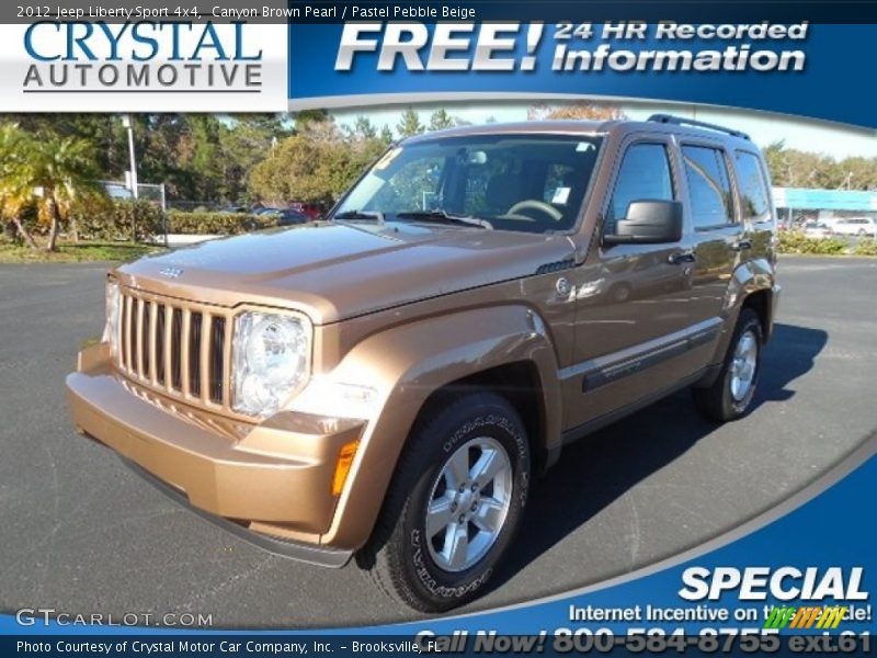 Canyon Brown Pearl / Pastel Pebble Beige 2012 Jeep Liberty Sport 4x4