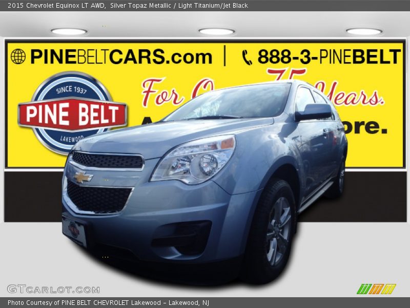 Silver Topaz Metallic / Light Titanium/Jet Black 2015 Chevrolet Equinox LT AWD