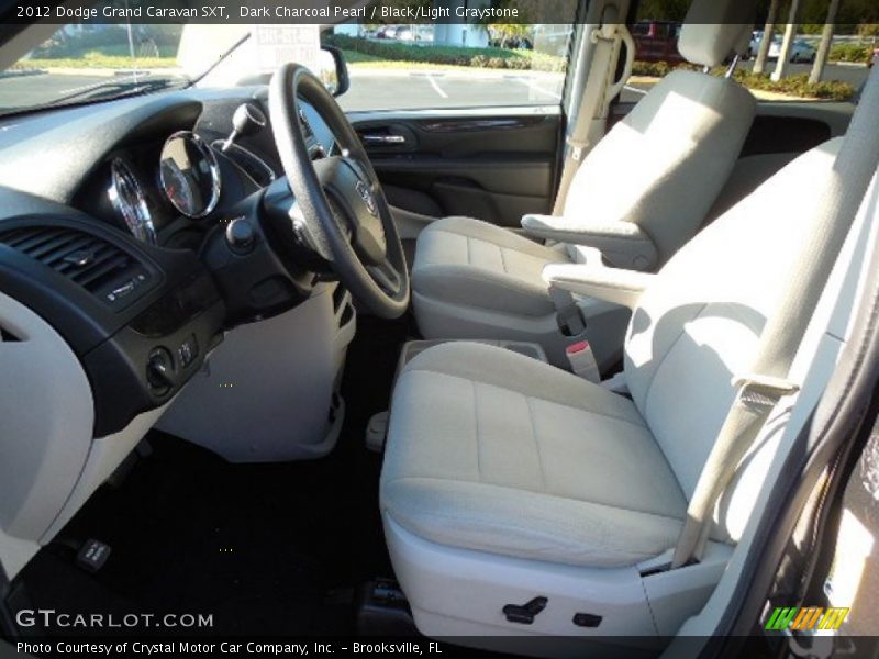 Dark Charcoal Pearl / Black/Light Graystone 2012 Dodge Grand Caravan SXT