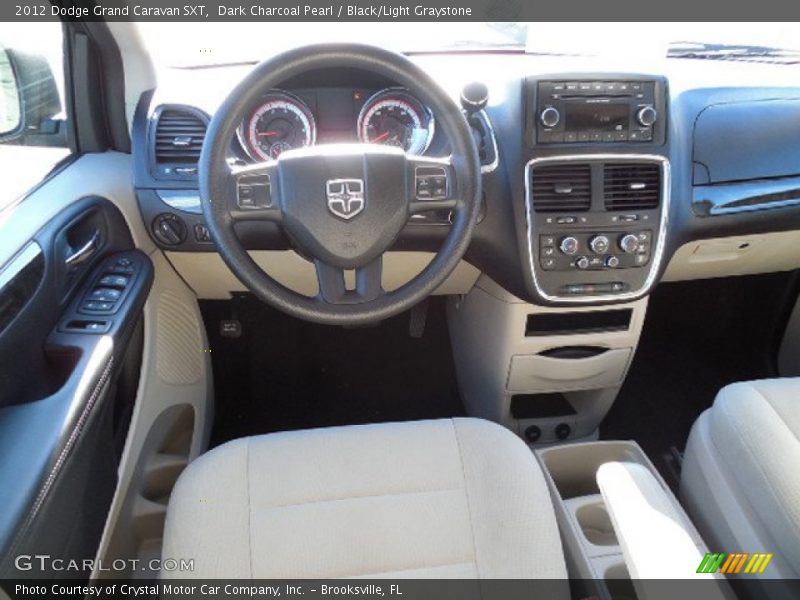 Dark Charcoal Pearl / Black/Light Graystone 2012 Dodge Grand Caravan SXT