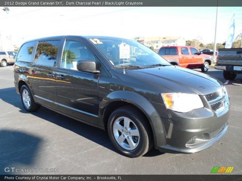 Dark Charcoal Pearl / Black/Light Graystone 2012 Dodge Grand Caravan SXT