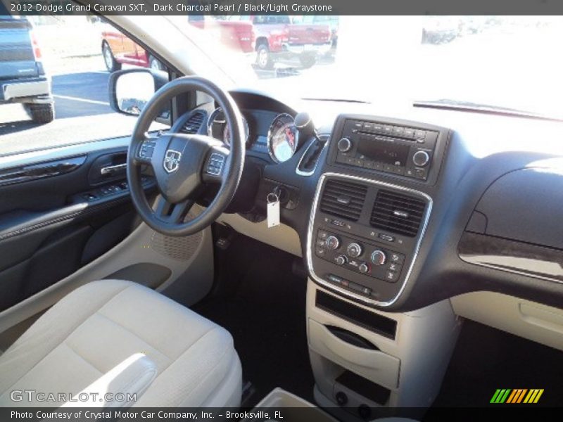 Dark Charcoal Pearl / Black/Light Graystone 2012 Dodge Grand Caravan SXT