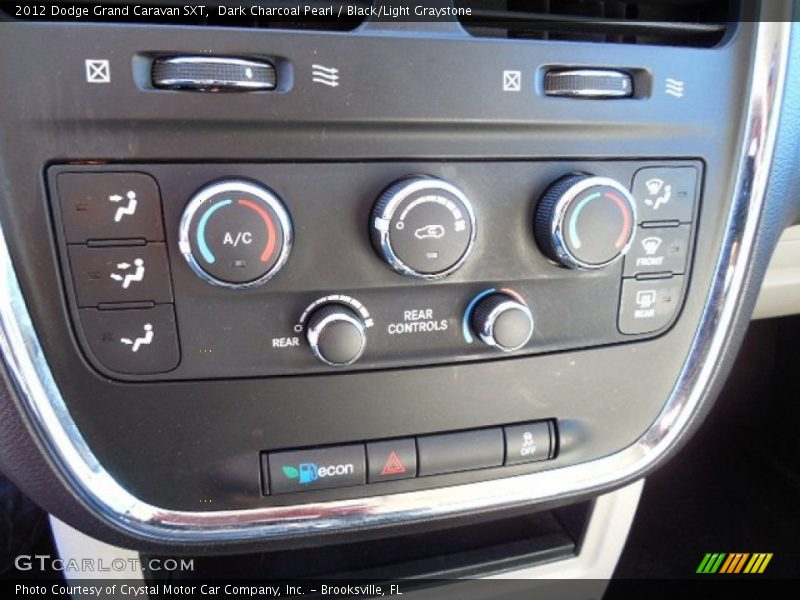 Dark Charcoal Pearl / Black/Light Graystone 2012 Dodge Grand Caravan SXT