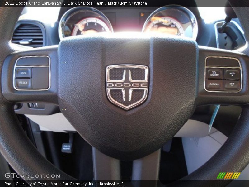 Dark Charcoal Pearl / Black/Light Graystone 2012 Dodge Grand Caravan SXT