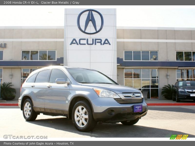 Glacier Blue Metallic / Gray 2008 Honda CR-V EX-L