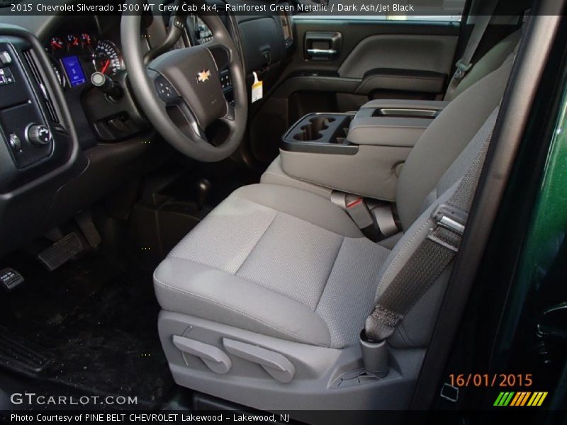 Rainforest Green Metallic / Dark Ash/Jet Black 2015 Chevrolet Silverado 1500 WT Crew Cab 4x4