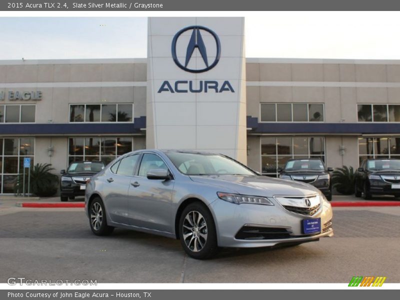 Slate Silver Metallic / Graystone 2015 Acura TLX 2.4