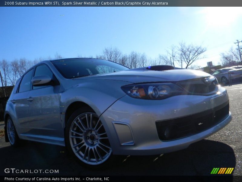 Spark Silver Metallic / Carbon Black/Graphite Gray Alcantara 2008 Subaru Impreza WRX STi
