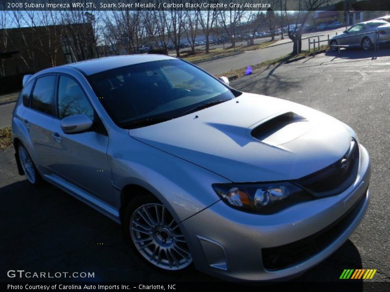 Spark Silver Metallic / Carbon Black/Graphite Gray Alcantara 2008 Subaru Impreza WRX STi
