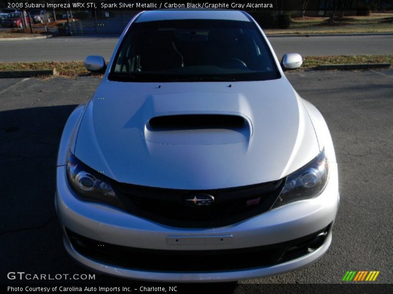 Spark Silver Metallic / Carbon Black/Graphite Gray Alcantara 2008 Subaru Impreza WRX STi