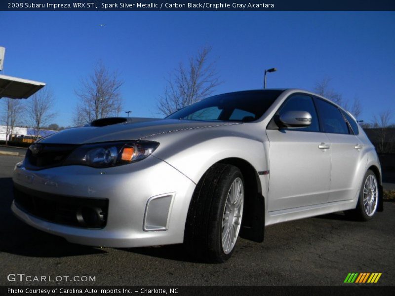 Spark Silver Metallic / Carbon Black/Graphite Gray Alcantara 2008 Subaru Impreza WRX STi