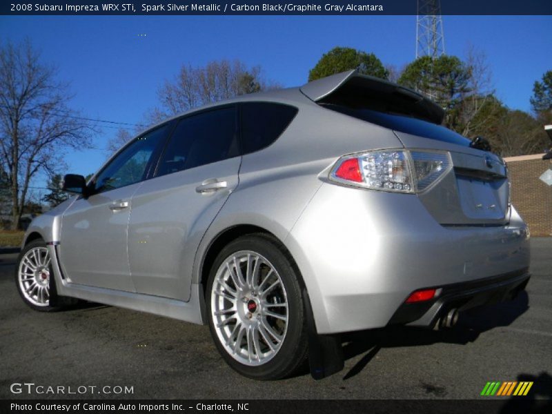 Spark Silver Metallic / Carbon Black/Graphite Gray Alcantara 2008 Subaru Impreza WRX STi