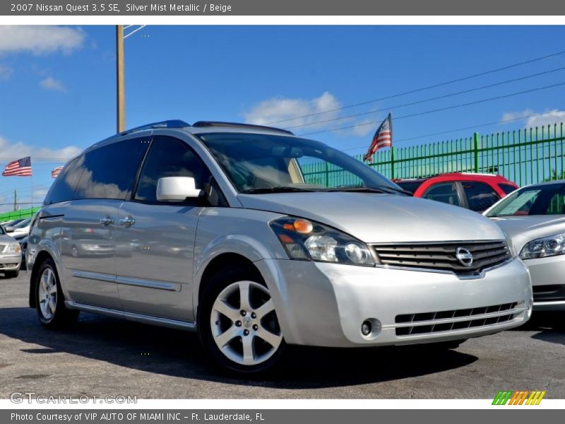 Silver Mist Metallic / Beige 2007 Nissan Quest 3.5 SE