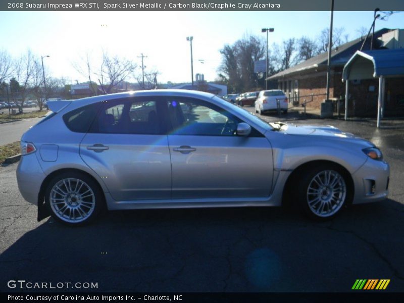 Spark Silver Metallic / Carbon Black/Graphite Gray Alcantara 2008 Subaru Impreza WRX STi
