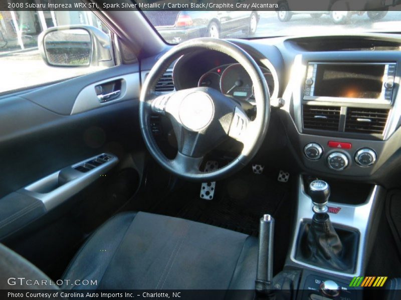 Spark Silver Metallic / Carbon Black/Graphite Gray Alcantara 2008 Subaru Impreza WRX STi