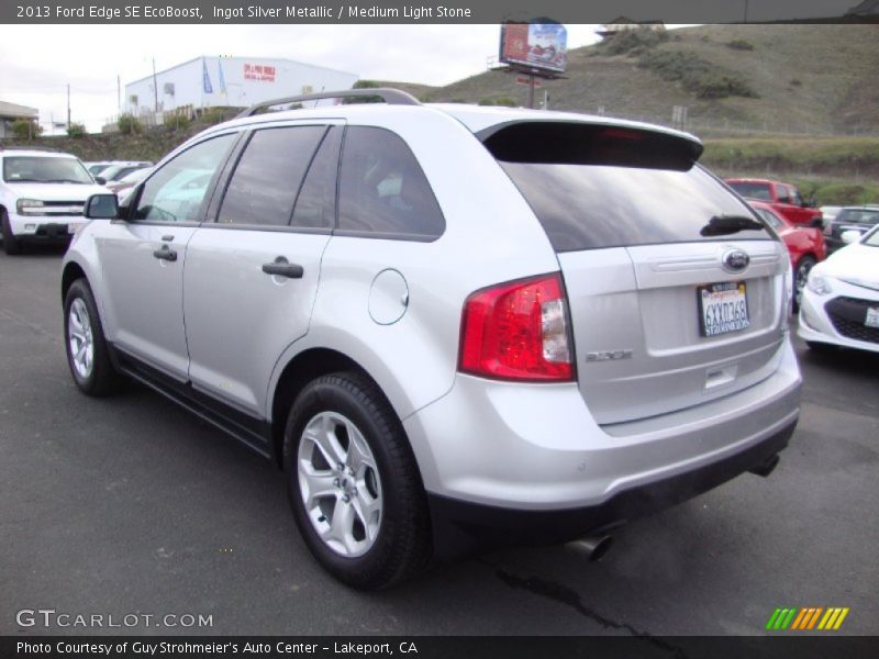 Ingot Silver Metallic / Medium Light Stone 2013 Ford Edge SE EcoBoost