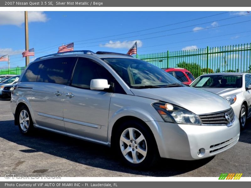 Silver Mist Metallic / Beige 2007 Nissan Quest 3.5 SE