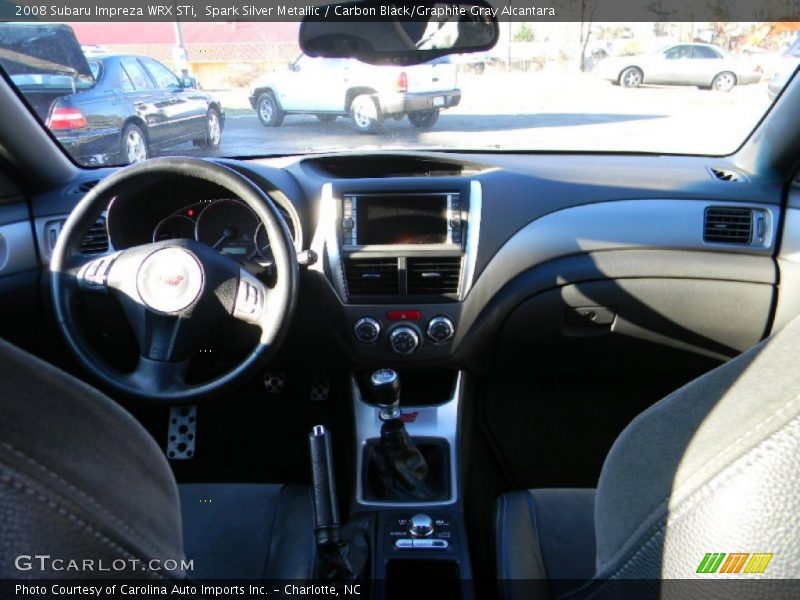 Spark Silver Metallic / Carbon Black/Graphite Gray Alcantara 2008 Subaru Impreza WRX STi