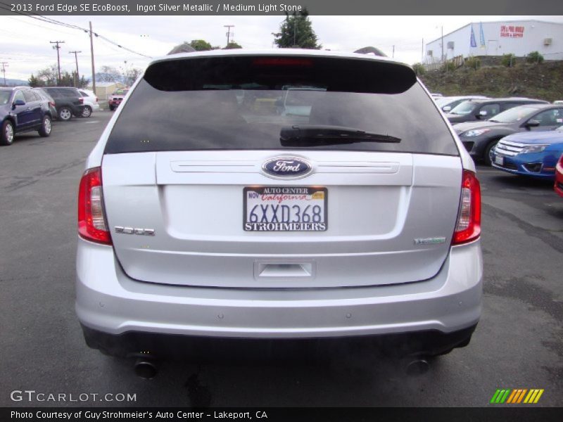 Ingot Silver Metallic / Medium Light Stone 2013 Ford Edge SE EcoBoost