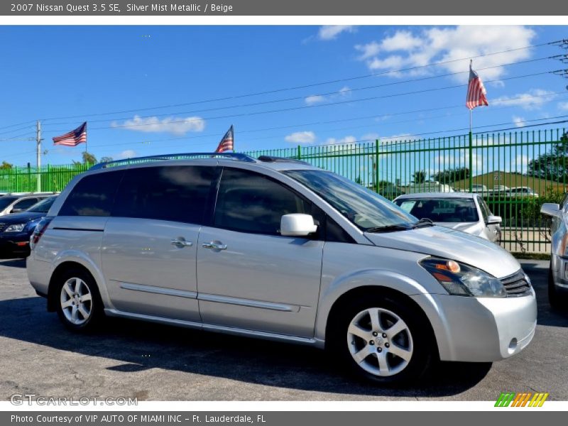 Silver Mist Metallic / Beige 2007 Nissan Quest 3.5 SE