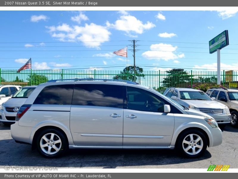 Silver Mist Metallic / Beige 2007 Nissan Quest 3.5 SE