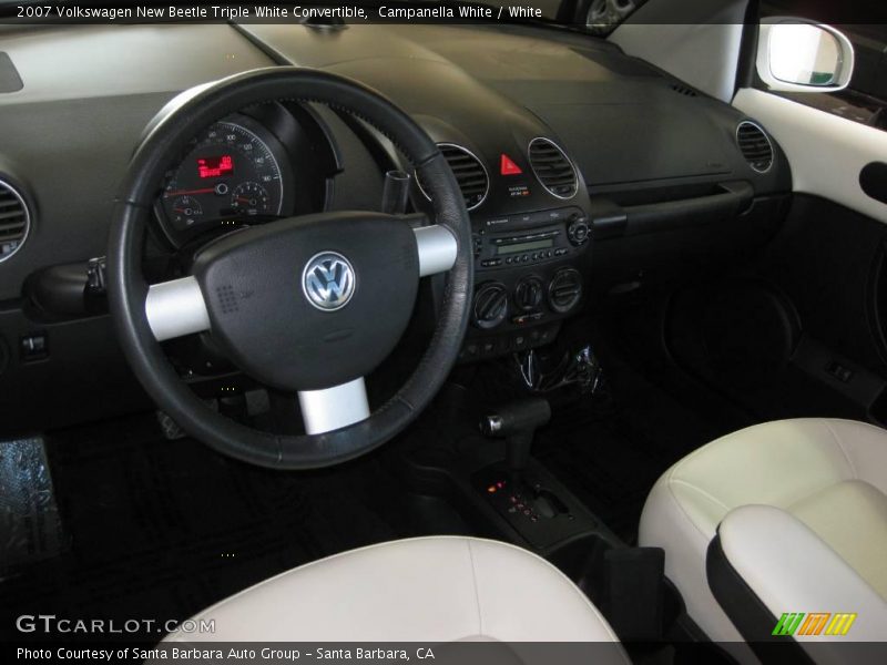 Campanella White / White 2007 Volkswagen New Beetle Triple White Convertible