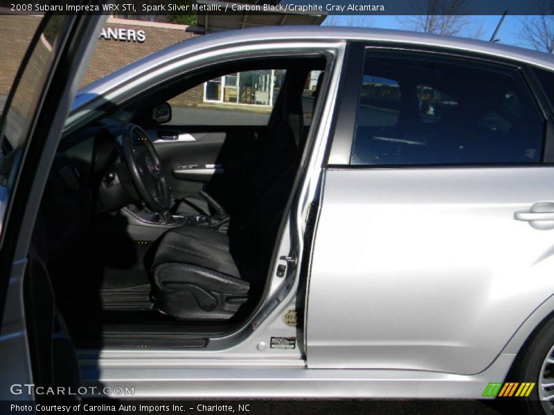 Spark Silver Metallic / Carbon Black/Graphite Gray Alcantara 2008 Subaru Impreza WRX STi