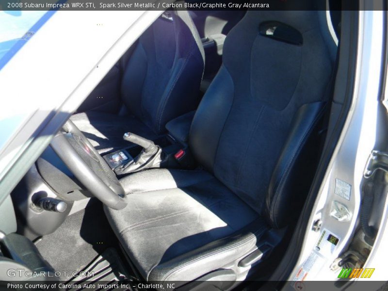 Spark Silver Metallic / Carbon Black/Graphite Gray Alcantara 2008 Subaru Impreza WRX STi