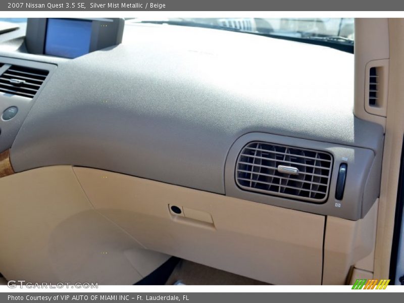 Silver Mist Metallic / Beige 2007 Nissan Quest 3.5 SE