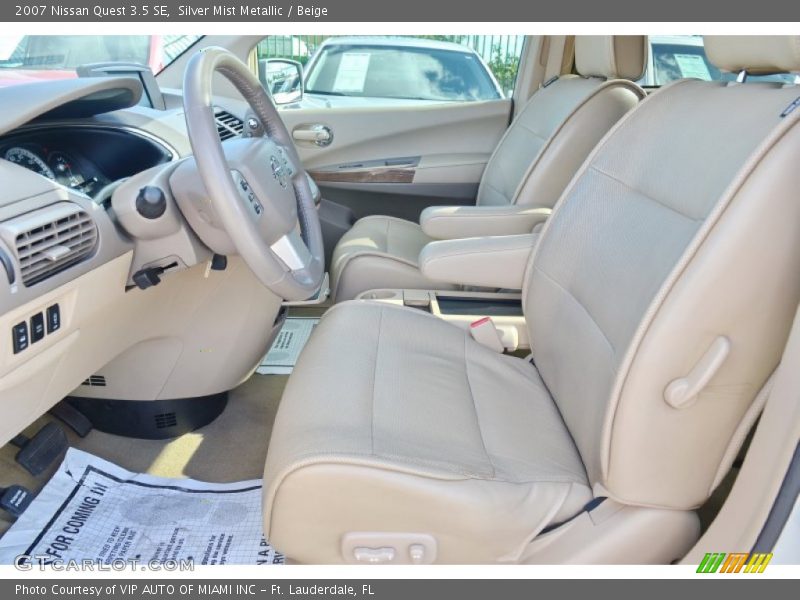 Silver Mist Metallic / Beige 2007 Nissan Quest 3.5 SE
