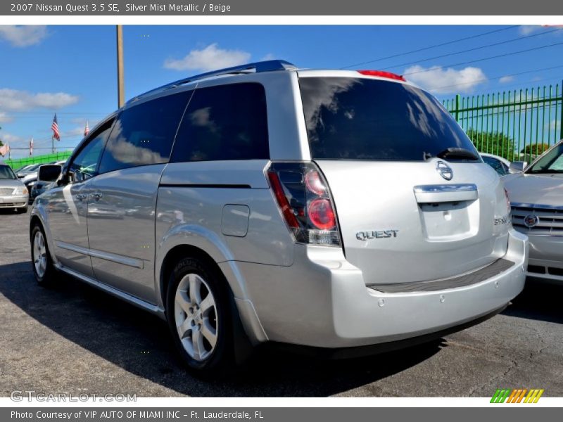 Silver Mist Metallic / Beige 2007 Nissan Quest 3.5 SE