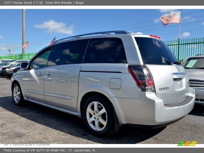 Silver Mist Metallic / Beige 2007 Nissan Quest 3.5 SE