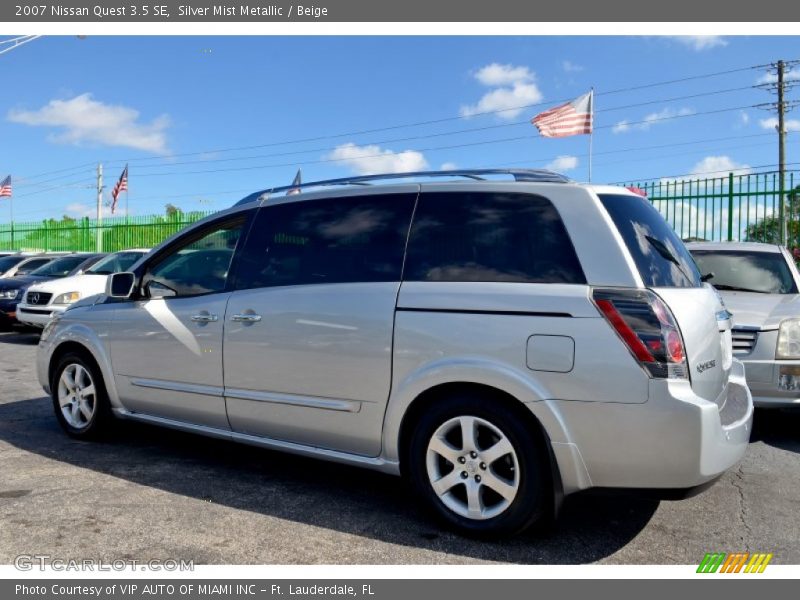 Silver Mist Metallic / Beige 2007 Nissan Quest 3.5 SE