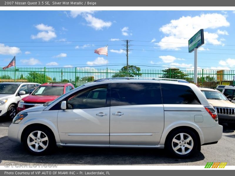 Silver Mist Metallic / Beige 2007 Nissan Quest 3.5 SE