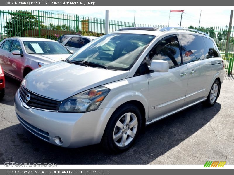 Silver Mist Metallic / Beige 2007 Nissan Quest 3.5 SE