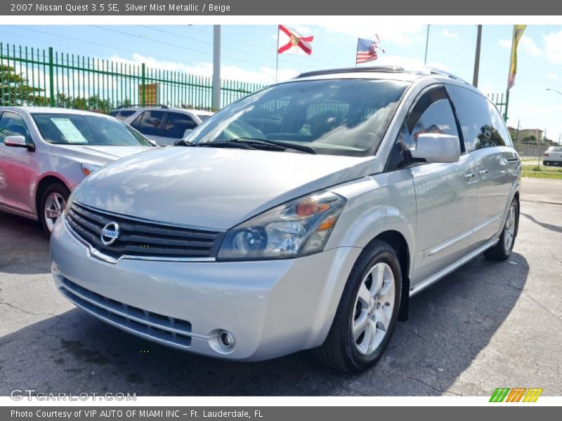 Silver Mist Metallic / Beige 2007 Nissan Quest 3.5 SE