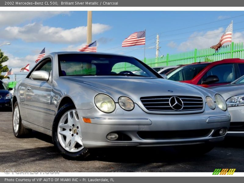 Brilliant Silver Metallic / Charcoal 2002 Mercedes-Benz CL 500