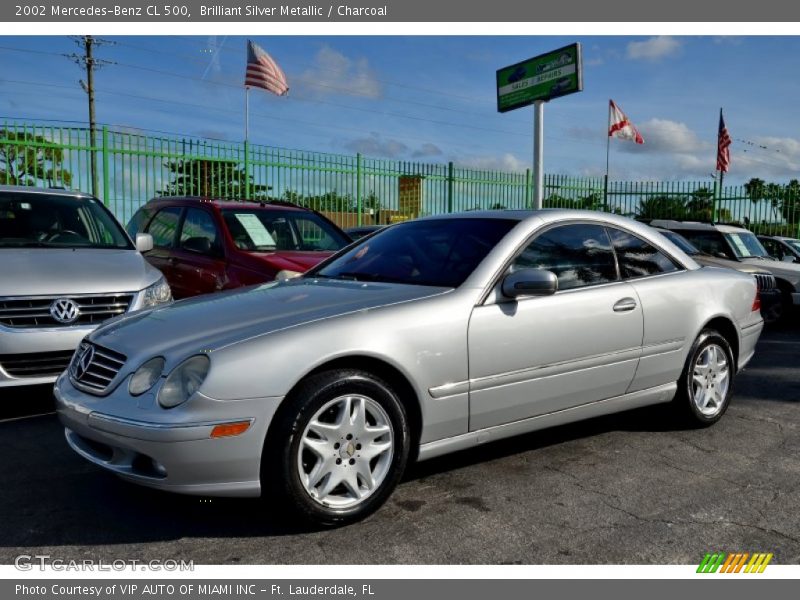 Brilliant Silver Metallic / Charcoal 2002 Mercedes-Benz CL 500
