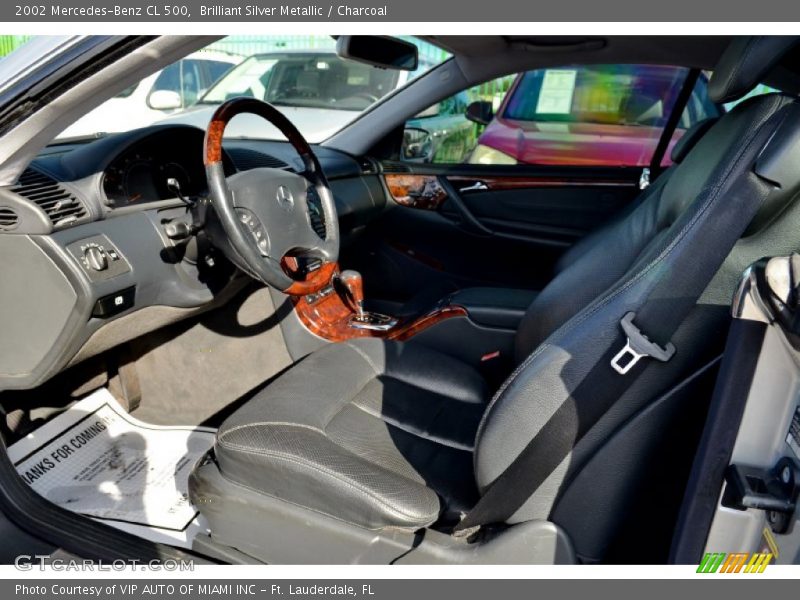 Brilliant Silver Metallic / Charcoal 2002 Mercedes-Benz CL 500