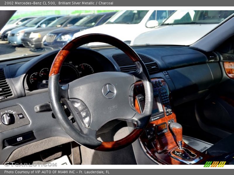 Brilliant Silver Metallic / Charcoal 2002 Mercedes-Benz CL 500