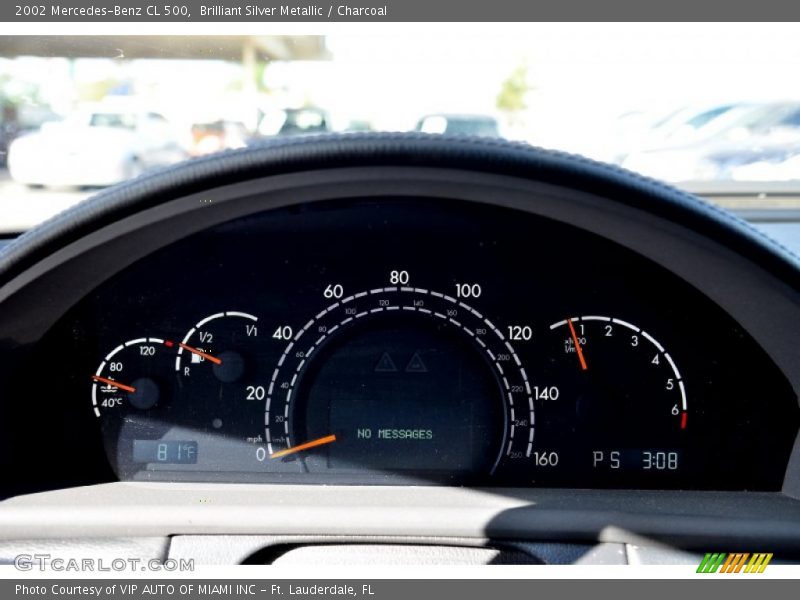 Brilliant Silver Metallic / Charcoal 2002 Mercedes-Benz CL 500